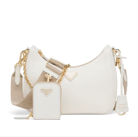 Authentic Prada Re-Edition 2005 Saffiano Leather Bag in White - Picture 10 of 16